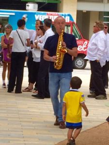 Rod on saxophone